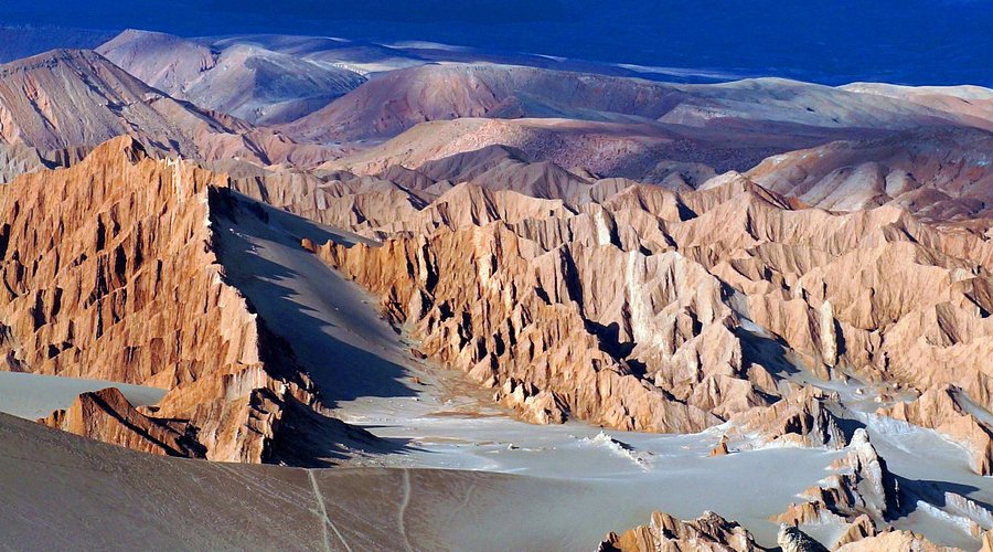 Valle de la Luna ao pôr do sol