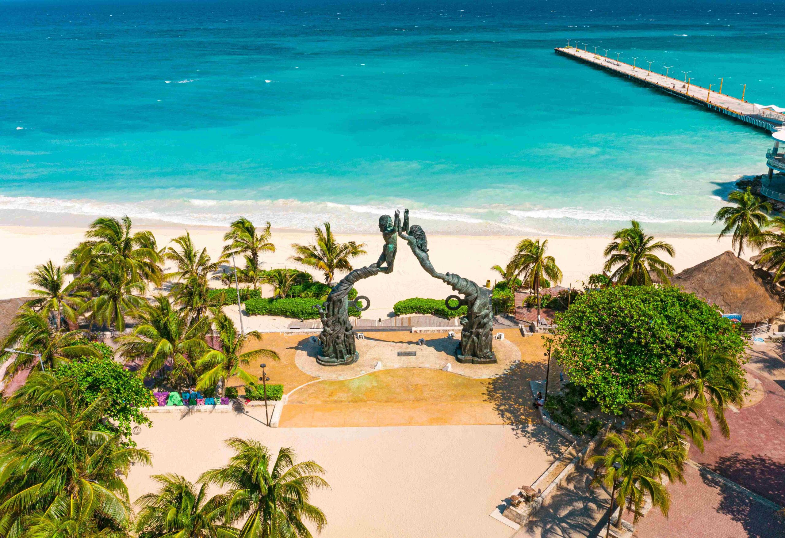 Chegada a Cancún, no Caribe Mexicano